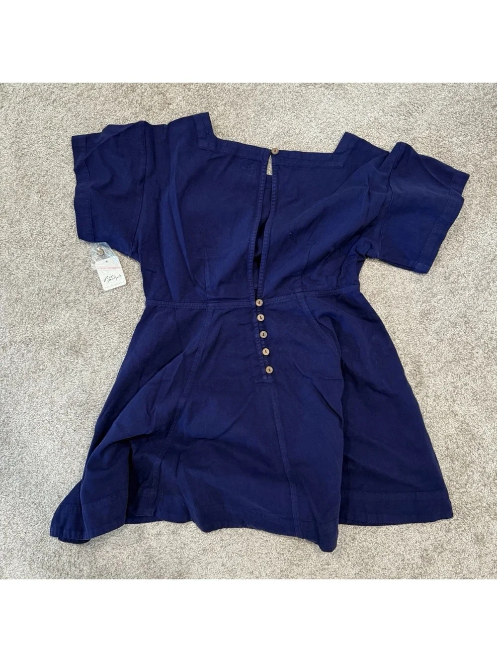 Women’s Size Small Free People Breezy Chic Mini Dress Dark Blue